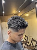 オールバックパーマ