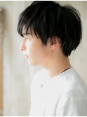 20代30代アースカラー斜めバング王道マッシュF戸頭