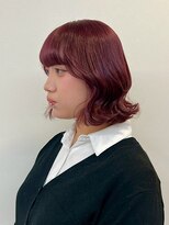 エトレ(etore)&nbsp;ビフォーアフターあり/ミディアム/レイヤーカット/ローズピンク