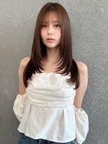 ロンドアベニール 北千住(Lond avenir)&nbsp;レイヤーカット/グレージュブラウン/韓国巻き/顔周りカット