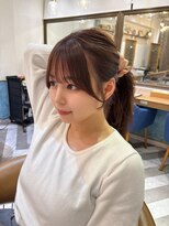 ロンドアベニール 北千住(Lond avenir)&nbsp;レイヤーカット/グレージュブラウン/韓国巻き/顔周りカット