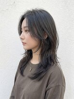 カバーヘア アカデミー 北浦和西口店(COVER HAIR ACADEMY)&nbsp;夏カラーブリーチなしウルフレイヤー/ダークアッシュ小顔p北浦和