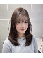 アンジェリカラボ 梅田店(ANGELICA LABO) 韓国風レイヤー×艶感アップグレージュカラー