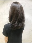 ダークブラウンカラー×ミディアムレイヤー【表参道青山原宿】