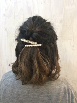 ハニーシブヤ(HONEY shibuya) 【HONEY渋谷】ハイライトボブ☆ハーフアップ