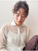 [K-two]お団子ヘア センターパート フリンジウェーブ[天王寺]