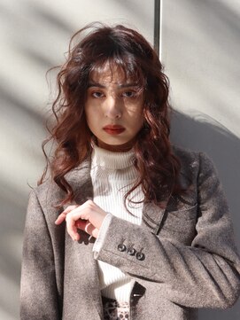 ティメレ 神戸三宮(Timere) バーガンディブラウン×セミウェットウェーブ【Timere神戸三宮】