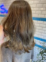 シー バイ ロンド 新宿(Sea by Lond) 大人ハイライト×カーキベージュ