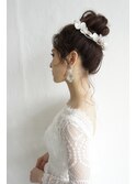 ウェディング お団子スタイル　ヘアセット
