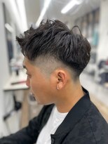 ナンバー ブラオ 名古屋栄(N° blao) 爽やかツーブロック刈り上げ束感アップバング