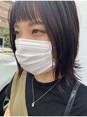 オン眉切りっぱなしボブ