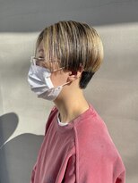 ヘアー アイス ルーチェ(HAIR ICI LUCE) ハイライト ブリーチ 2トーン ラインボブ 担当 井上 8