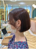 大人かわいい韓国風内巻きボブサイドバング