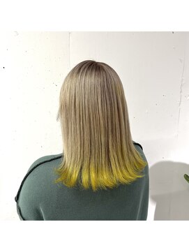 ジードットヘアー(g.hair) tail color×acrylic yellow