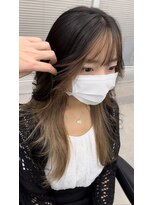 イキ 表参道(iki omotesando)&nbsp;ミディアムヘア/スラッシュ/グレージュカラー/デザインカラー