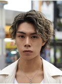 メンズメッシュメンズハイライトツイストスパイラルパーマ