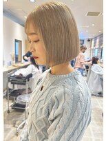 トッカ 札幌(tocca) 【熊澤】ミニボブ×ミルクティーベージュ