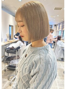 トッカ 札幌(tocca) ミニボブ×ミルクティーベージュ