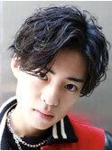 波巻きパーマメンズツイストスパイラルパーマツーブロック