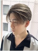 メンズバレイヤージュブリーチカラーセンターパート
