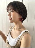 小顔髪質改善ストレート暗髪ショート10代20代30代