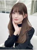 重めバング/顔まわりカット/ダークブラウン　上野