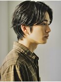 ニュアンスパーマセンター分けくせ毛風ラフ髪時短スタイリング
