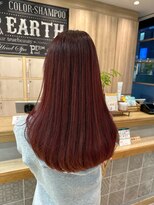 アース 三軒茶屋店(HAIR&MAKE EARTH)&nbsp;三軒茶屋_レディース_ロング_レッドブラウン_ブリーチなし_
