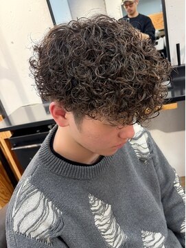 クオンヒール 淀屋橋店(QUON HEAL) 波巻きパーマ/プードルパーマ/波巻きスパイラル/メンズパーマ×