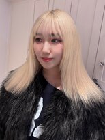 ベレーザ 渋谷(BELEZA) 13609ブリーチ&ダブルカラー韓国レイヤーホワイトブロンド