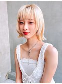 【ROJITHA原宿表参道】外ハネボブ×ホワイトブリーチ