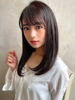 プラチナ(PLATINA) 暗髪カラー髪質改善ストレートレイヤーカット前髪カット顔まわり