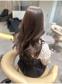 ミディアムヘア暗めカラー/デザインカラー/フェイスフレーミング