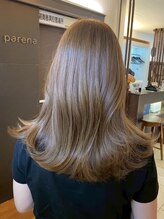 ナナナ パレナ 大津膳所店(nanana parena) ブリーチなし明るめ艶オレンジベージュカラー