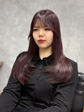 モク(mok) ブリーチなしで作る目立ちすぎない秋のレッドカラー★yuka