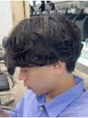 渋谷シャドウパーマメンズパーマ緩めパーマ大きめカールマッシュ