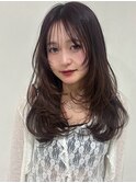 美髪レイヤーカット/顔まわりレイヤー/くびれミディアムレイヤー
