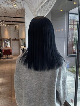 ブローチ(broche) ブルーグレー