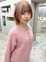 アロ 大阪梅田(alo)&nbsp;【momoa】オレンジ×ベージュデザイン《ブリーチ/ベージュ》