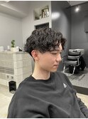 【梅田】波巻きスパイラルパーマアップバング