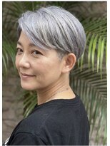 ヘアークリエイション クラニ(hair creation Qulani) ハンサムショート×グレーヘアーカットカラー