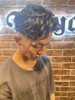 ブロートーキョー 有楽町店(Bro Tokyo) MEN'Sラルフカールパーマツーブロックフェード メンズ/眉毛