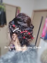 クレイジービッチ(CLAY G BITCH)&nbsp;仙台ヘアセット 結婚式 ヘアセット 編み込みヘアアレンジ 卒業式