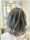 王道バレイヤージュ☆ミルクティーグレージュ
