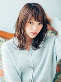 セミウェットウェーブ♪大人かわいい♪ココアブラウン