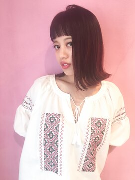 ザワン(the one .) 【the one.】オン眉バングのボブ　-HIROMI-