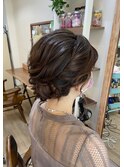 アップシニヨンヘアアレンジ【ヘアアレンジ　ヘアメイク/立川】
