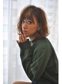 sungooseミニウルフテラコッタデジタルパーマくすみブルー