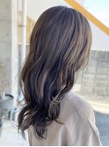 透け感アッシュグレージュ