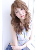 【LiL'西宮】波ウェーブカール_セミロング_ことりベージュ★